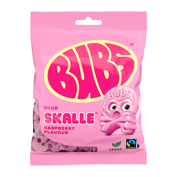 BUBS Sour Raspberry Skulls